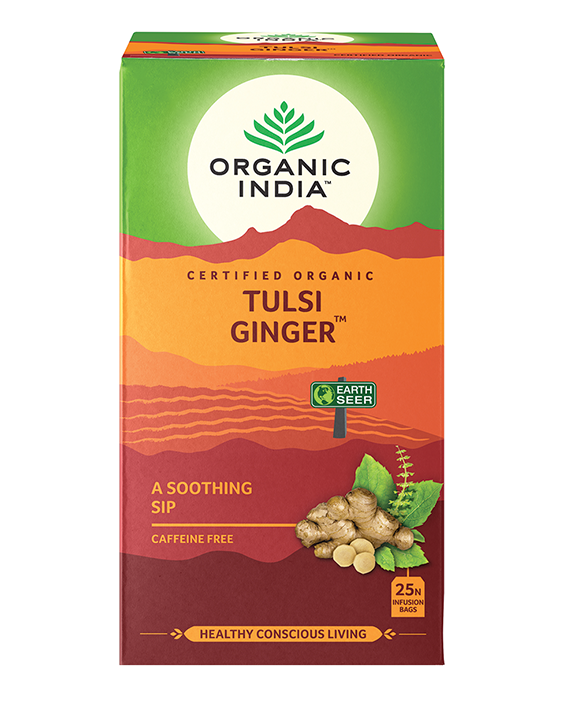 Tulsi Ginger Tea Organic India - Leena Spices