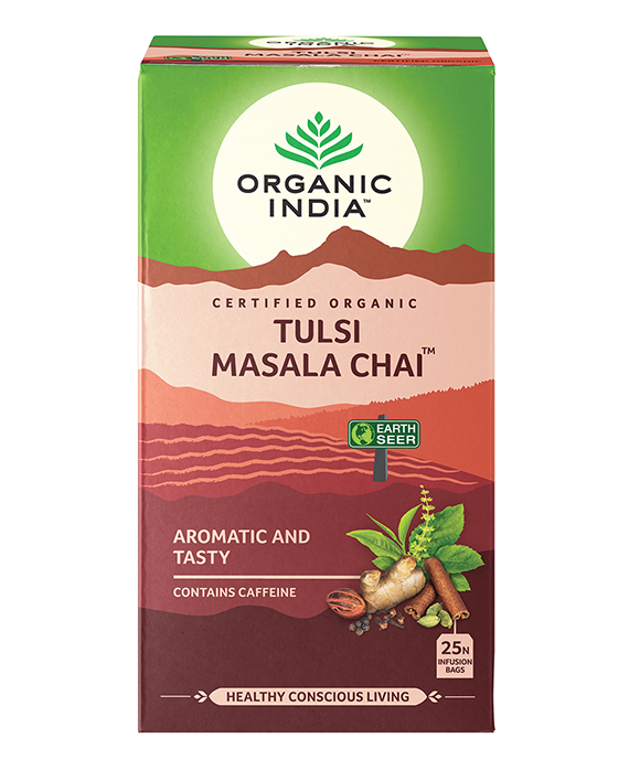Tulsi Masala Chai Tea Organic India - Leena Spices