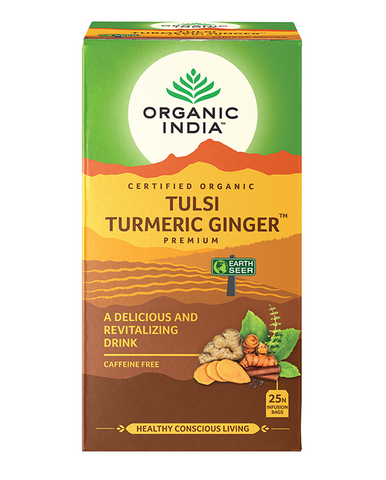Tulsi Turmeric Ginger Tea Organic India - Leena Spices