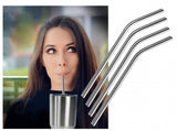 4 Drinking Straws with Cleaning Brush. - Leena Spices