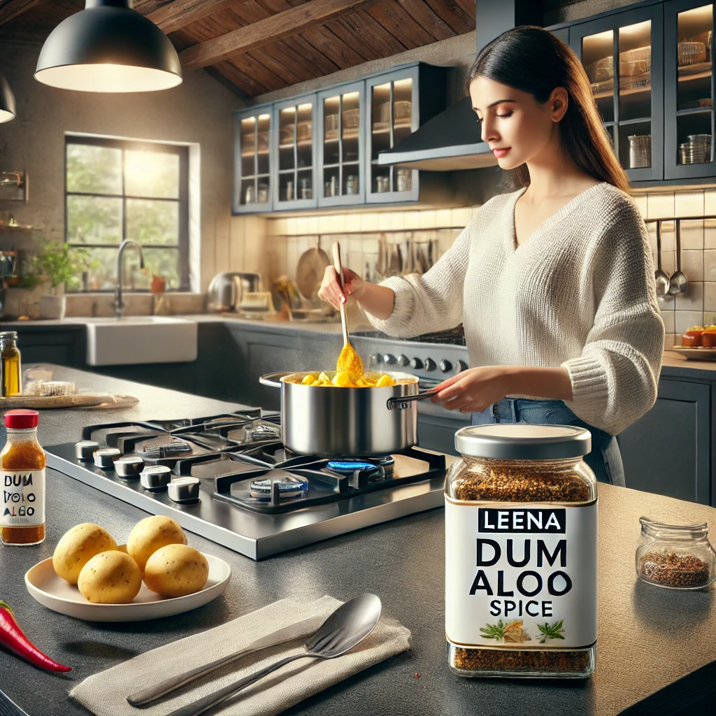 lady-cooking-dum-aloo-leena-spices