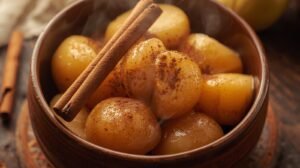 stewed-apples-with-cinnamon-stick-garnish-leena-spices